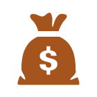 icon of a money bag