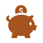 icon of a piggy bank